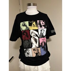 Taylor Swift The Eras Tour 2023-2024 Black Graphic T-Shirt Small Concert Merch